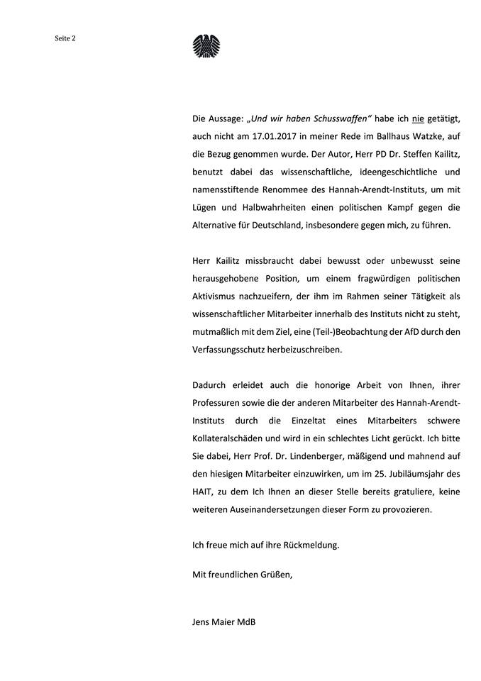 20180511 Offener Brief Jens Maier 2